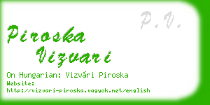piroska vizvari business card